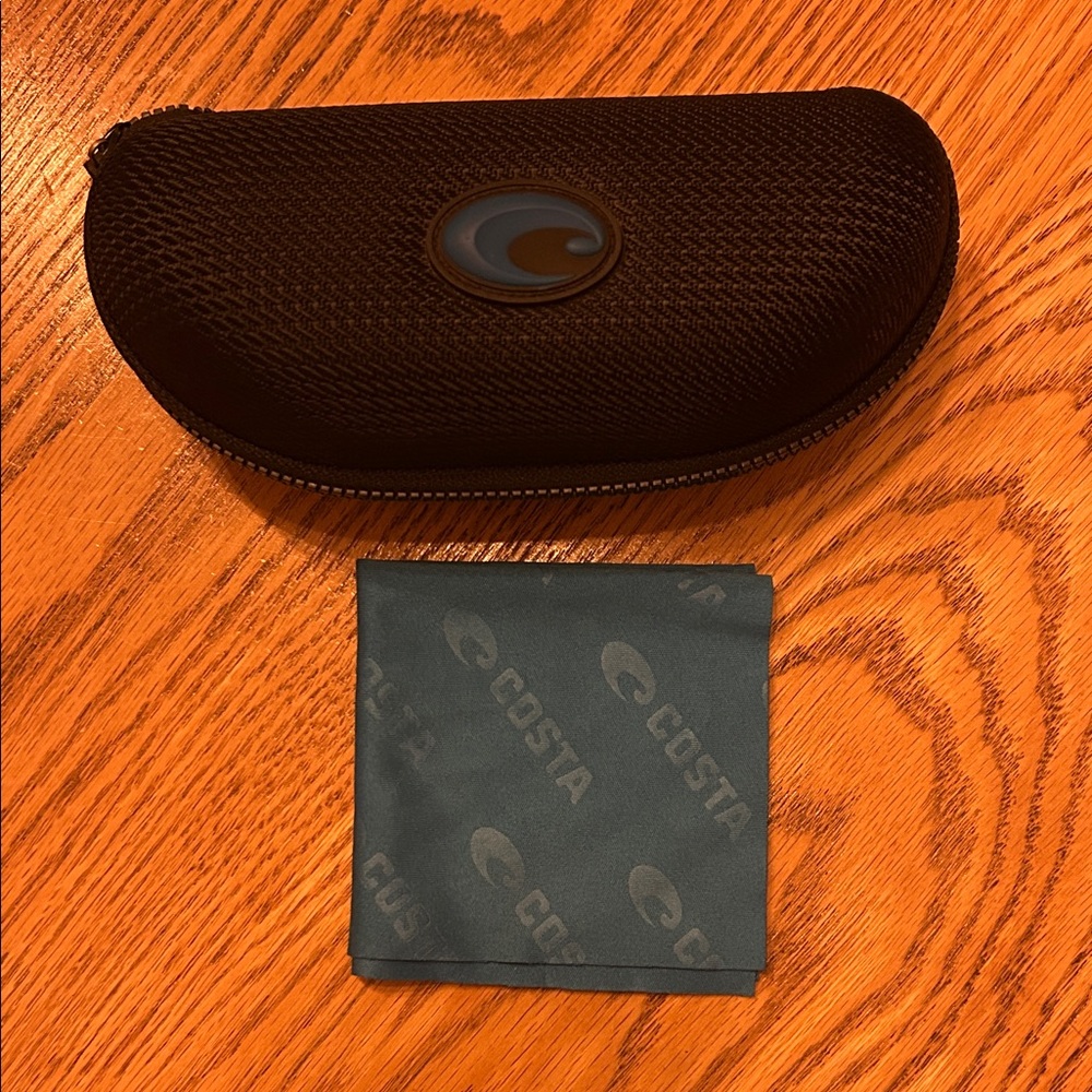 Costa Black Sunglasses Case with Logo Cloth